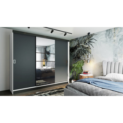 Amme 2 Door Solid + Manufactured Wood Wardrobe