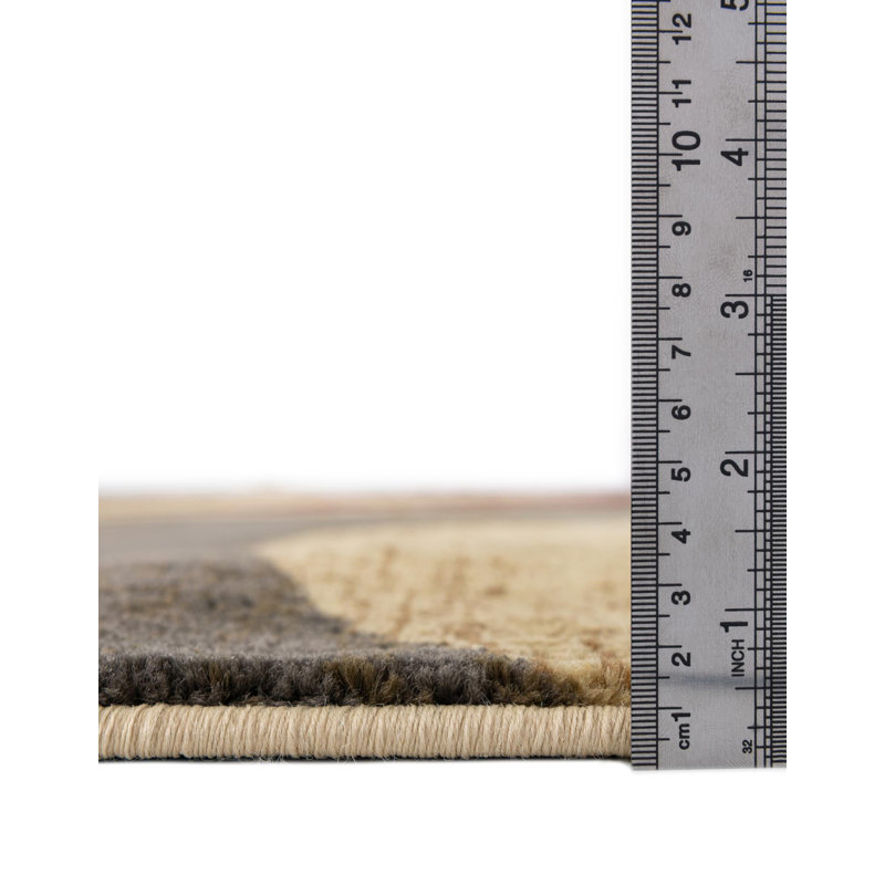 Tapis beige Ivetta, Tapis de couloir 2 pi x 6 pi 1 po