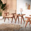 Chaise d'appoint naturelle avec base en bois stable pour les espaces de vie