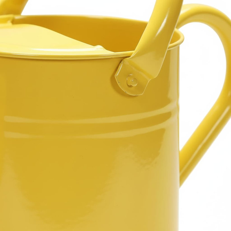 Metal Watering Can with Removable Spout, Galvanized 1 gal., Perfect for Indoor & Outdoor Use (Yellow), Yellow