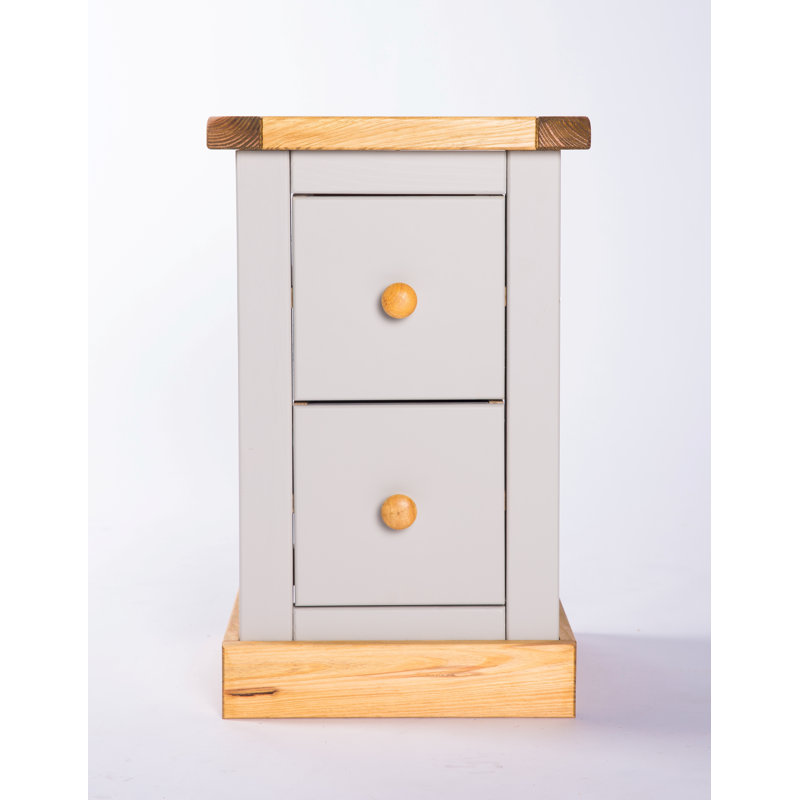 Engleman 35cm W Plywood / Laminate Board Bedside Table, Waxed