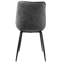 Chaise capitonnée 2 pièces Corrigan Studio® en similicuir rétro gris avec pieds en métal noir