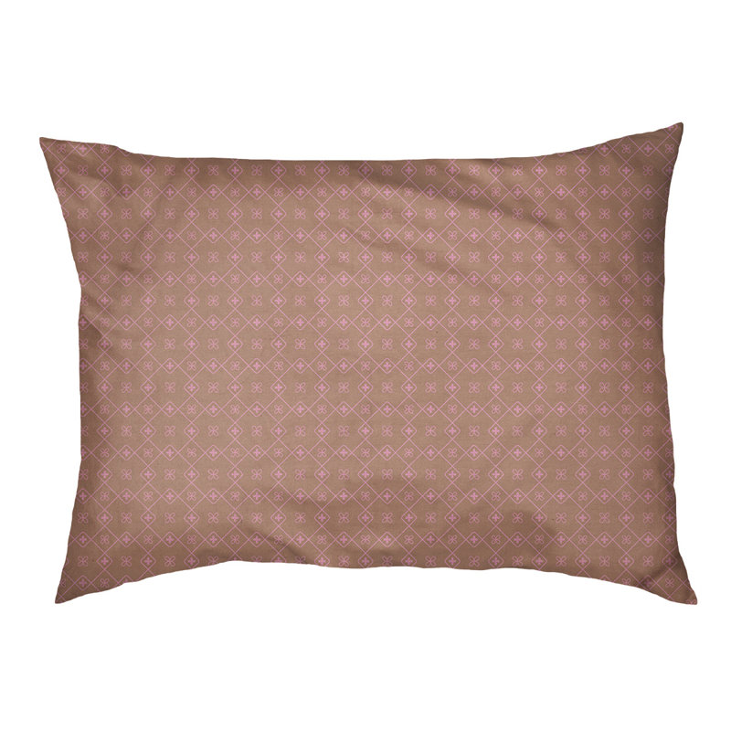 Coussin pour chien/classique à chariot Campion, Moyen (H 14 po x l 40 po x P 30 po), Brun / rose