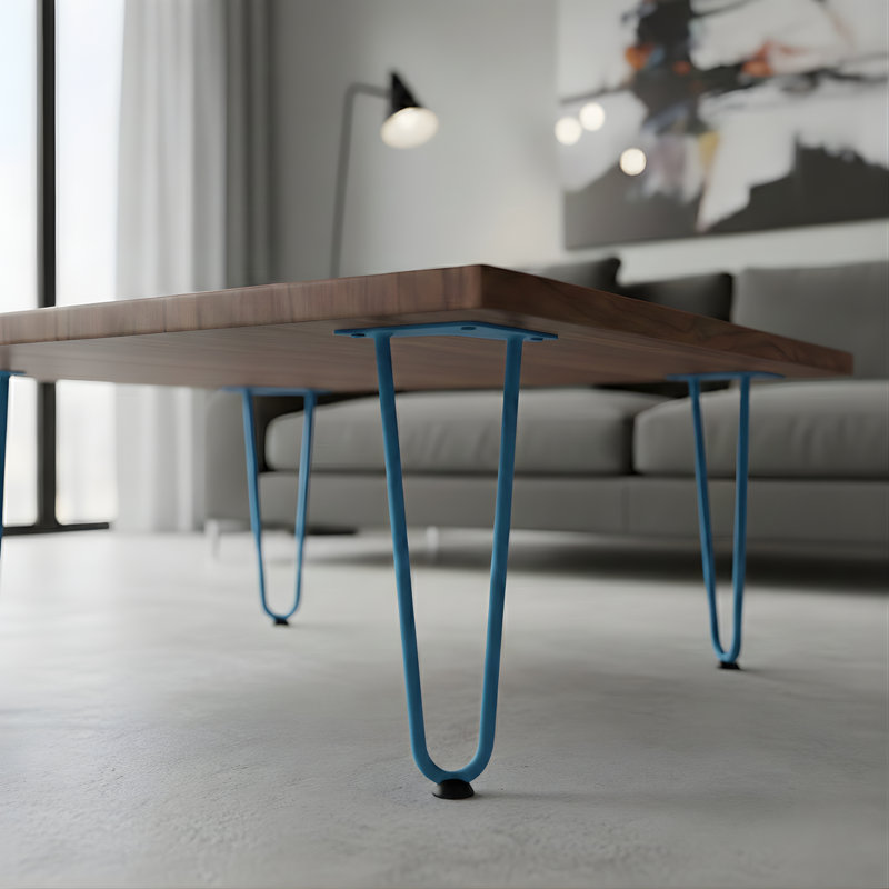 ROUS Hardware 18" Hairpin Furniture Legs – Steel Mid-Century Modern Table Legs, 4-Count, Polo (Navy Blue), 18"