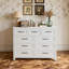Commode haute à 9 tiroirs peu encombrante avec glissières coulissantes pour le rangement à la maison-132207513