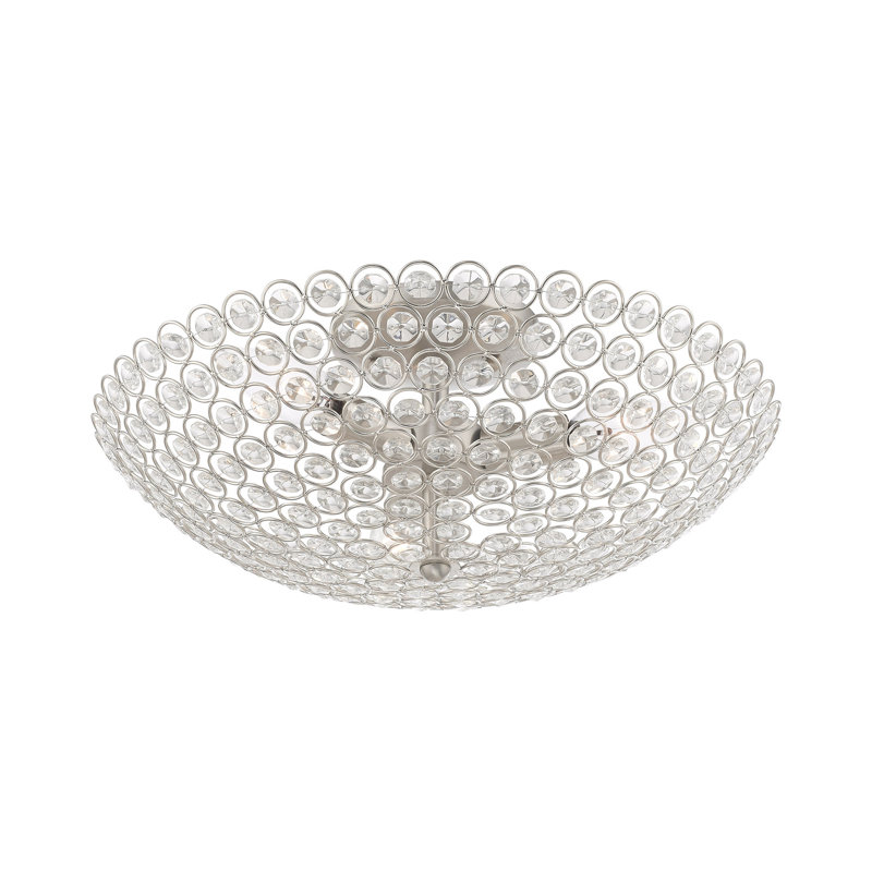 Ludie Semi Flush Mount, Brushed Nickel