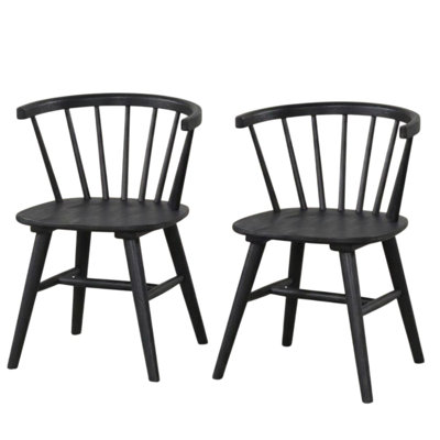 Coleman Black Side Chair Set Of 2 With Spindle Back
