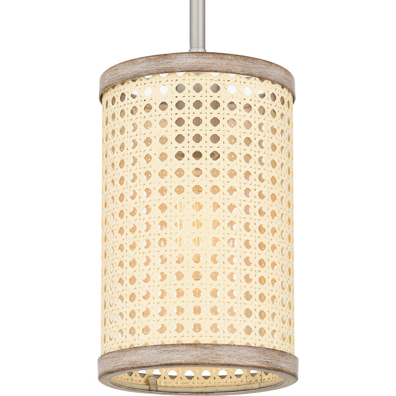 Mini-luminaire suspendu 1 lumière noir mat, Nickel brossé