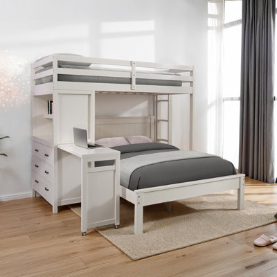 Lit mezzanine simple avec lit double Karol