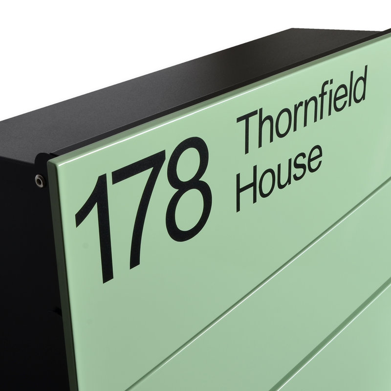 Ayoka Steel Wall Mounted Post Box, Chartwell Green