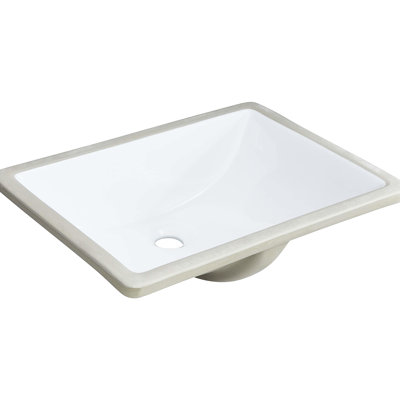 Lavabo pour salle de bain en céramique - Blanc rectangulaire, trop-plein, isolation phonique, chaleur, teinture et égratignure - sans trous de robinet, surface blanche supérieure, amortissement, pores