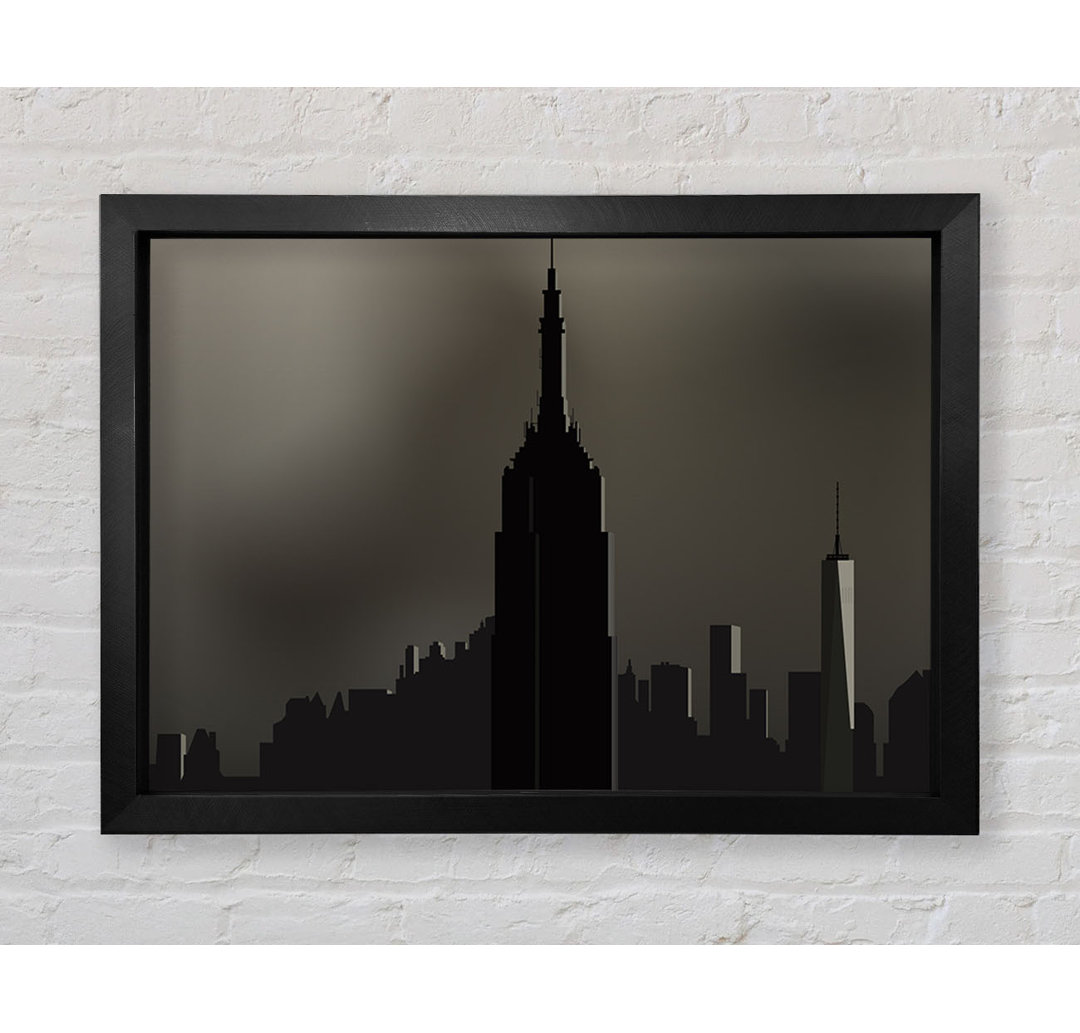 Empire State Building Illustration - Einzelner Bilderrahmen Kunstdrucke