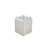 Elegant White 24" Square, 18" Height Accent Table with Dimpled Ripple Texture