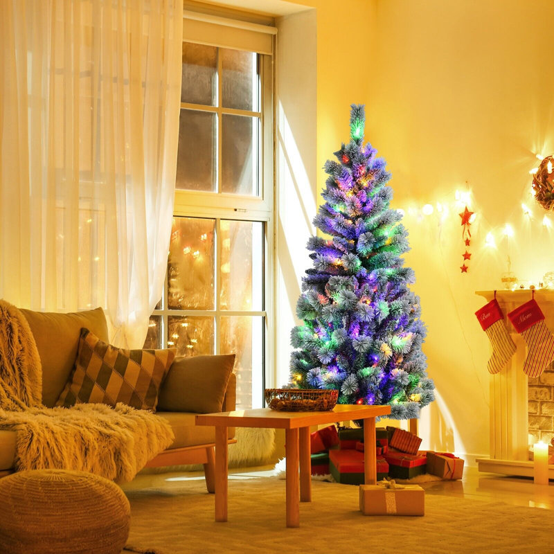 Lighted Artificial Christmas Tree, 6.07ft H