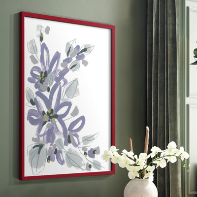 Periwinkle Patch I Framed Print - Solid Wood
