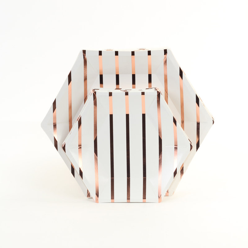 Assiette à fêtes en papier de feuille
