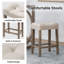 Ensemble de table de bar 4 pièces en bois massif avec charge USB-708088237-708088225