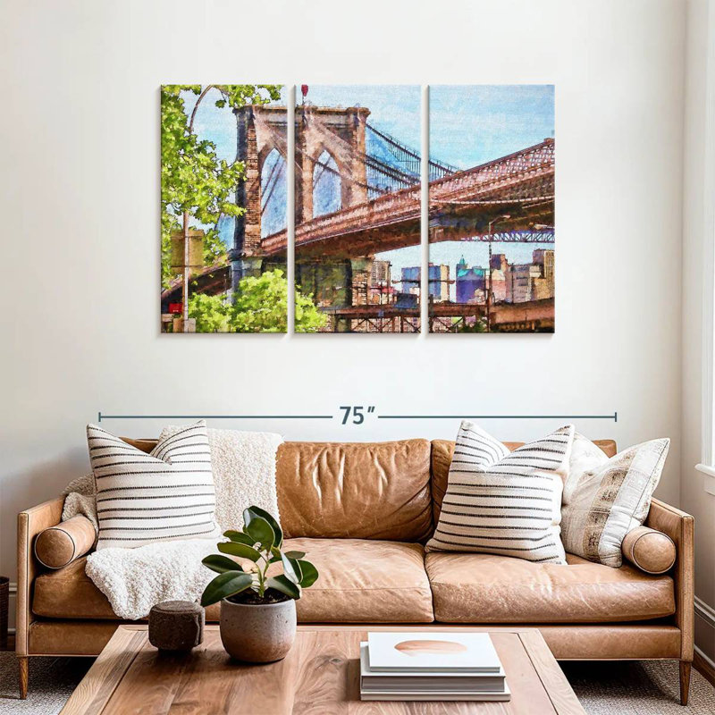 Pont de Nicci Brooklyn, horizon calme, H 36 po x l 57 po
