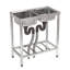 Belfry Kitchen Shoshone 390mm W Double Bowl Stainless Steel Kitchen Sink with 2 Faucet Holes
