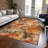 Machine Washable Indoor/Outdoor Xhevrie Orange Rug-1885668020