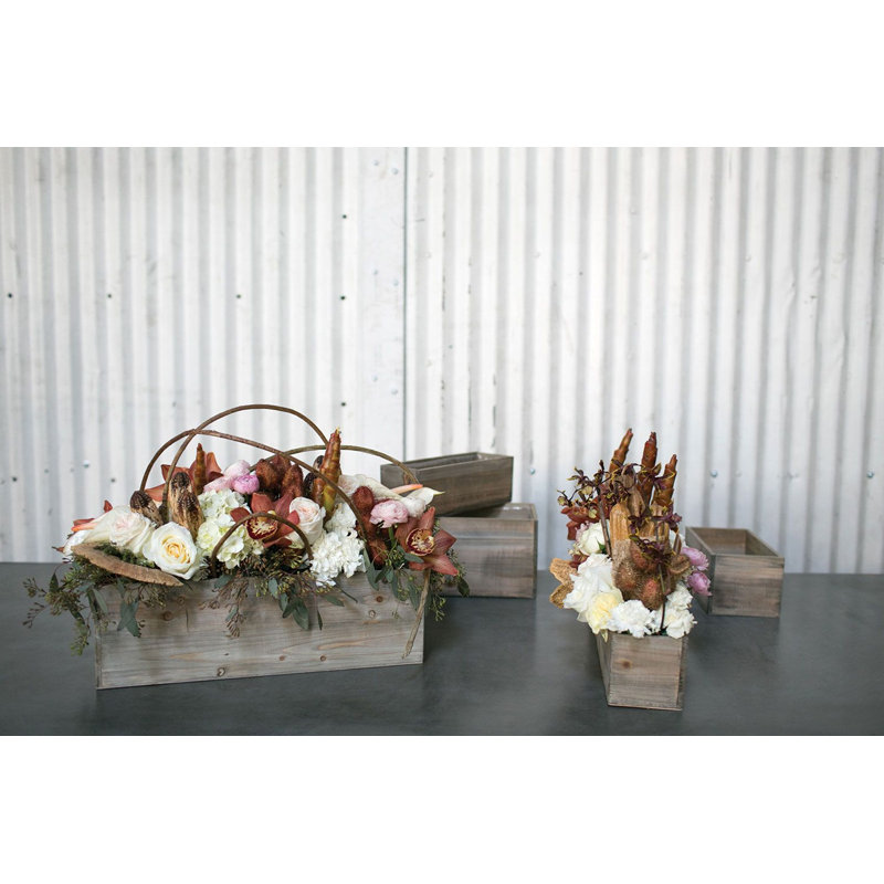Pot à fleurs Tariah Woodland, Brun pâle, H 5,75 po x l 18,25 po x P 6,5 po