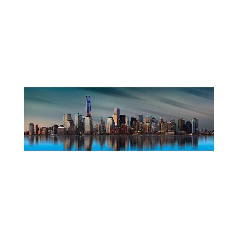 New York World Trade Center by Yi Liang - Panoramic Print on Canvas, 121.92 cm H x 40.64 cm W x 1.91 cm D, Wrapped Canvas