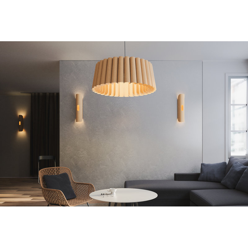 Lupe Integrated LED Flush Mounted Sconce, Ash