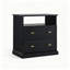 Ensemble de 2 tables de chevet avec 2 tiroirs et tablette ouverte Clyde Modern Farmhouse