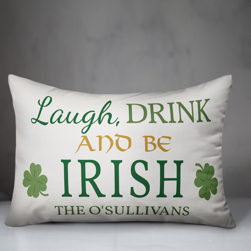  Housse et insert de coussin rectangulaire Laugh, Drink and Be Irish