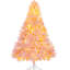 Arbre de Noël 6 pi de hauteur avec 1000 pointes de branches et 250 pointes d'ornement séduisant blanc chaud rose de 6 pieds, plante attrayante