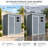 5x3 Resin Outdoor Storage Shed with Floor and Window Gray