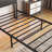 Twin Size Bed Frame With Storage Headboard, Metal Platform Bed With Charging Station, Bookcase Storage, No Box Spring Needed, Easy Assembly