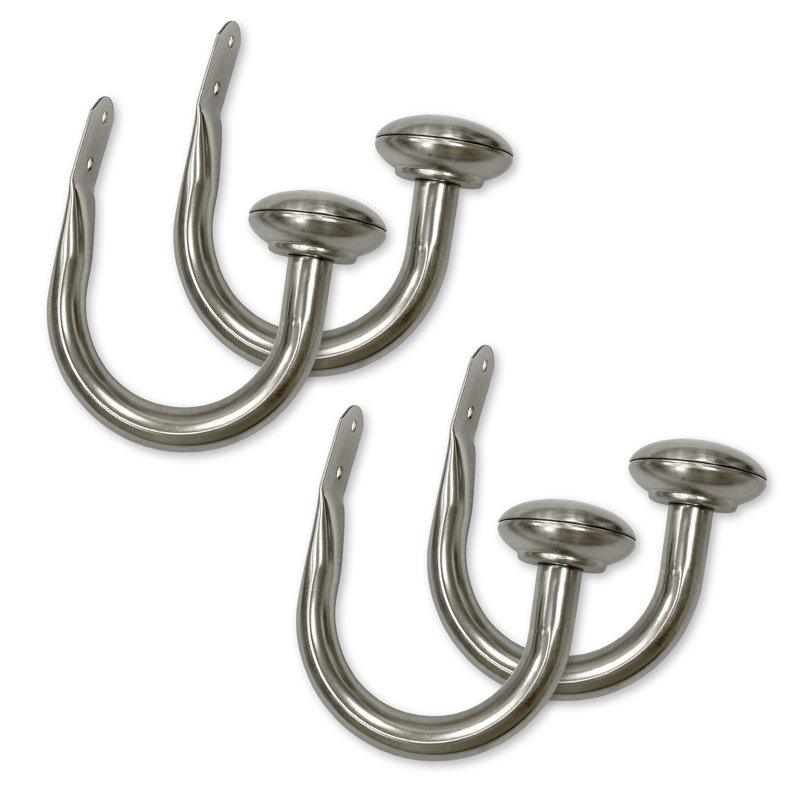 Retenue de rideau 5,9 po, Nickel brossé