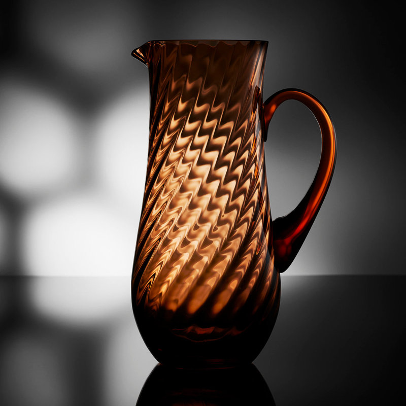 Quinn Crystal Pitcher, Amber