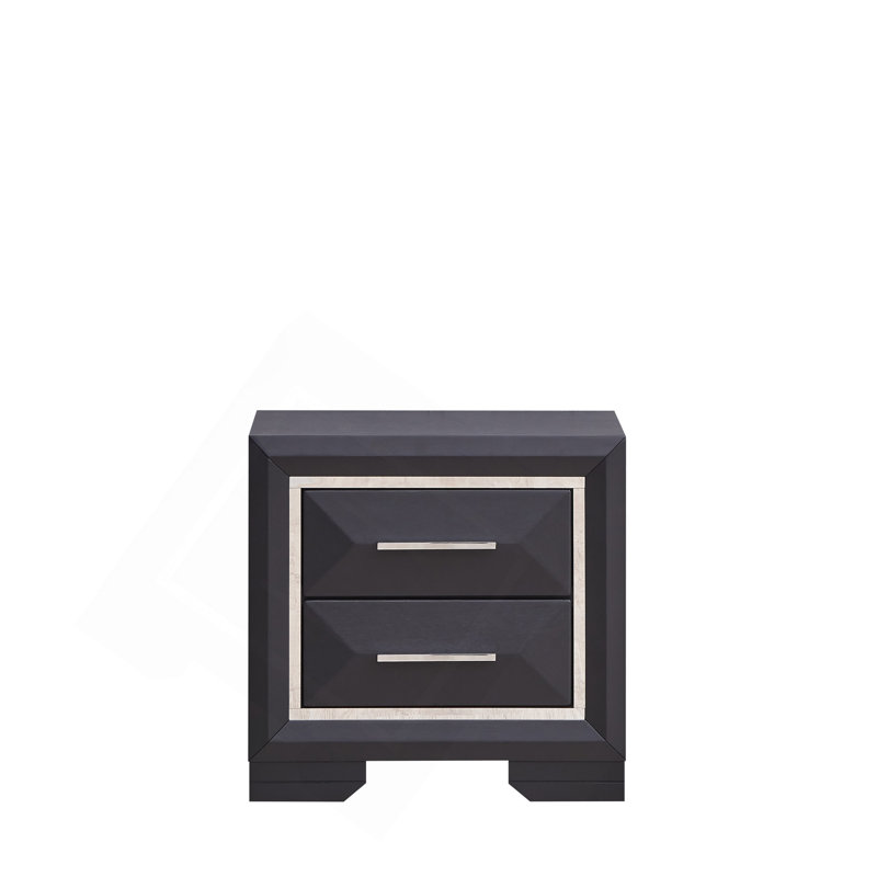 Table de chevet G01600-N, noir