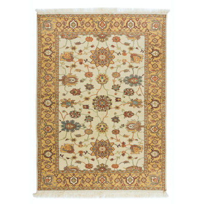 Hand Knotted Turkish Floral Rug, Authentic Carpet, 100% Wool