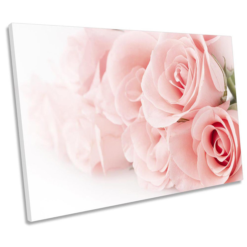 Rose Flowers Floral - Wrapped Canvas Print, 91.4cm H x 137.2cm W
