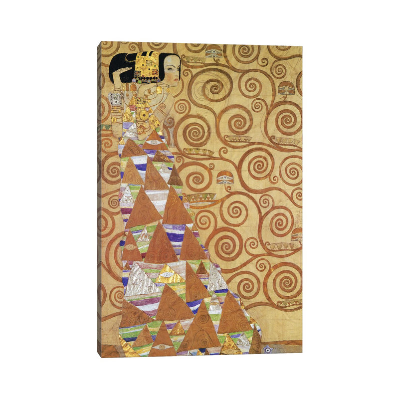 Klimt: Expectation by Gustav Klimt - Wrapped Canvas Print, 20.32 cm H x 30.48 cm W