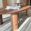 Table basse légère de luxe rétro en grain de noyer