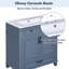 Bathroom Vanity with Ceramic Sink,Solid Wood Frame Bathroom Storage Cabinet with Soft Closing Doors-756098316-756098313