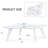 Modern Minimalist White Imitation Marble Tabletop Coffee Table. Solid Wood Spray Painted Desk Legs, Cloud Shape To Give You A New Experience, Computer Desk. W1512P285258