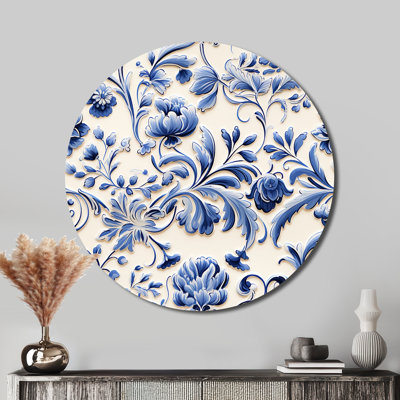 Giolanda - Floral Round Metal Art