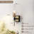 1-Light Wall Sconce With Clear Ribbed Glass