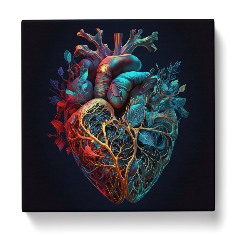 Anatomical Heart Digital Art - No Frame Print, 35cm H x 35cm W x 3cm D