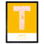Tokyo City Map Tokyo Yellow - Single Picture Frame Typography
