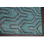 Tapis vert en laine noué à la main de conception unique 5 pi 7 po x 8 pi 8 po