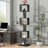 6 Tier Rotating Bookshelf, Floor Rack Simple Bookcase With Acrylic Plate Student Multi-Function Creative Bookshelf For Living Room With Anti-Toppling Base