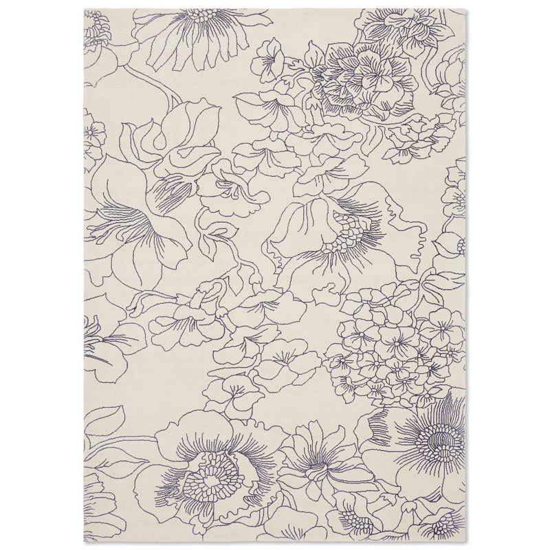 Wool Floral Indoor Rug, 8'2" W x 11'6" L