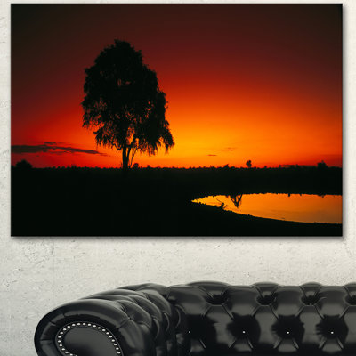Coucher de soleil en Tanzanie - reproduction de photo sur toile tendue