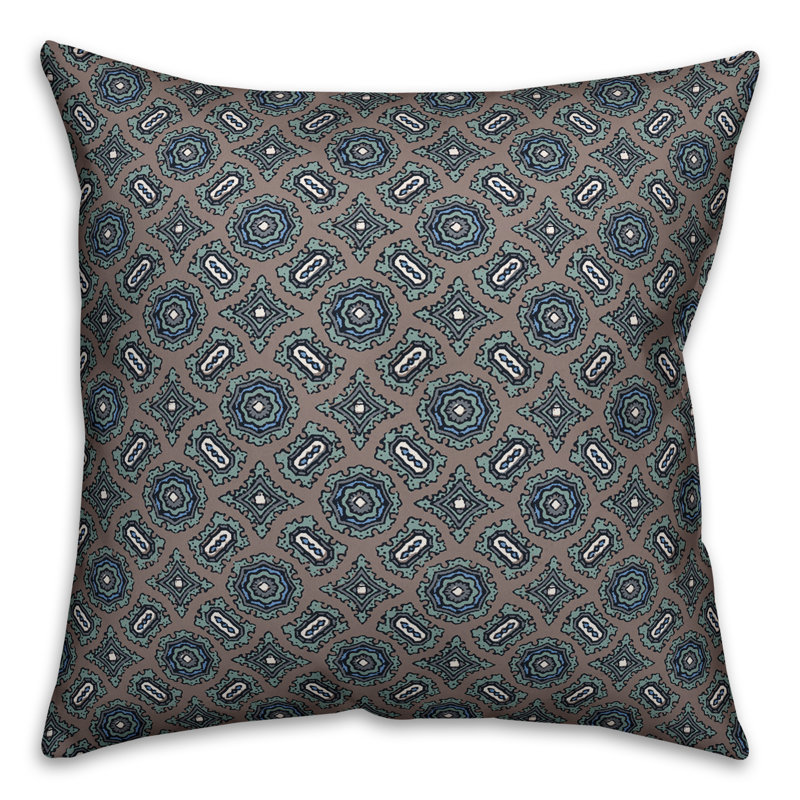 Housse de coussin Mandala, 20 po x 20 po, Bleu